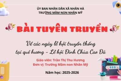 Bài tuyên truyền: “Về các ngày lễ hội truyền thống tại quê hương” – Giáo viên: Trần Thị Thu Hương