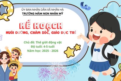 Kế hoạch nuôi dưỡng , chăm sóc, giáo dục trẻ chủ đề lớn: “Thế giới động vật” – Chủ đề nhánh tuần 1: “Những con vật nuôi trong gia đình” – Lớp B4 – Năm học: 2025 – 2026
