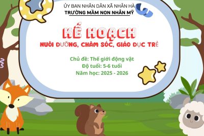 Kế hoạch nuôi dưỡng , chăm sóc, giáo dục trẻ chủ đề lớn: “Thế giới động vật” – Chủ đề nhánh tuần 4: “Côn trùng, chim” – Lớp B5 – Năm học: 2025 – 2026
