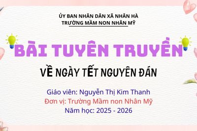 Bài tuyên truyền: “Về ngày Tết Nguyên Đán” – Giáo viên: Nguyễn Thị Kim Thanh