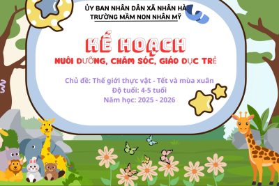 Kế hoạch nuôi dưỡng , chăm sóc, giáo dục trẻ chủ đề lớn: “Thế giới thực vật – Tết và mùa xuân” – Chủ đề nhánh tuần 3: “Tết và mùa xuân” – Lớp A4 – Năm học: 2025 – 2026